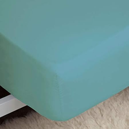 Belledorm Mantovana Giroletto In Percalle Easycare - Azzurro Cielo - 50% Cotone 50% Poliestere - Tessuto Morbido Con Piegatura Da 41 Cm - Taglia Doppia
