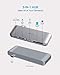 USB Type C Hub, YZPGBT 5 in 1 USB-C Adapter with Type C Power Delivery, SD/Micro SD Card Readers, USB 3.0 Port, USB 2.0 Port, Aluminum Multi-Port Adapter for MacBook Pro and Other Type C Laptops-Gray