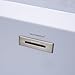 Woodbridge Freestanding Bathtub, 100% Acrylic Bath Tub, High Glossy White, with Brushed Nickel Overflow, B-0002