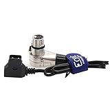 Eonvic D-Tap Male to 4 Pin XLR Female Right Angle Adapter Power Cable for DSLR Camcorder (Straight Cable)