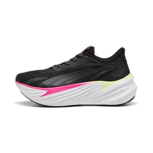 Maxima Pro - Tenis Unisex para Correr de Carretera, Color Negro y Plateado, Talla 9.5 de Reino Unido, Puma Negro Puma Plata, 44 EU