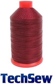 MAROON TechSew Premium Bonded Nylon Sewing Thread #69 T70 8oz 3000 yards for Upholstery, Leather, Purses, Bags, Jeans …