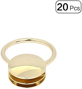 Round Clasp for Bag Lock with Ring, Purse Lock Slight Gold Tone 20 Sets