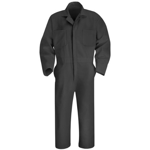 Red Kap Men's Twill Action Back Coverall, Charcoal, 48 Long