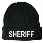 Hero's Pride Fleece Lined Watch Cap - Sheriff - Medium Gold on Black