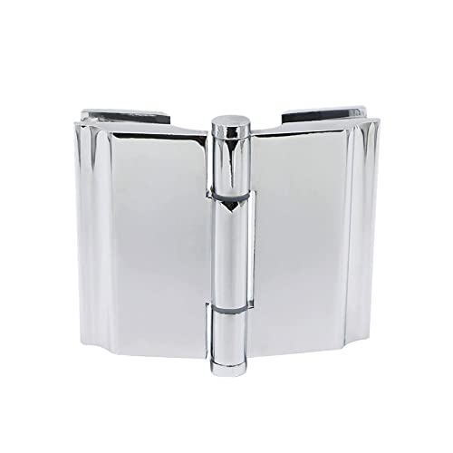 CENPEK 180 Degree Bearing Type Glass Clamp Hinge Connector, Adaptive 8-10MM Glass, Stainless Steel Brushed Finish