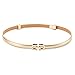 MoYoTo Women's Stylish Thin Patent Leather Gold Skinny Waist Belts For Dresses