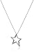 Amazon Collection 10k White Gold and Diamond Star Pendant Necklace (1/10 cttw, I-J Color, I2-I3 Clarity