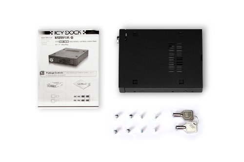 ICY DOCK ToughArmor MB991IK-B 2.5 Inch SATA/SAS HDD/SSD Full Metal Mobile Rack in 1 x 3.5 Inch Device Bay