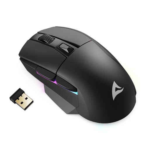 Sharkoon Skiller SGM50W Black, Wireless Optical Gaming Maus, RGB, PBT Button 2