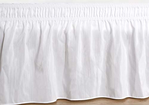 Biscaynebay Wrap Around Bed Skirts Elastic Dust Ruffles, Easy Fit Wrinkle and Fade Resistant Silky L - //medicalbooks.filipinodoctors.org