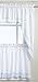 Lorraine Home Fashions Adirondack Valance, 60 by 12-Inch, White/Blue