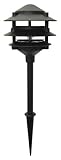 Moonrays 95725 Low Voltage Path Lighting Made Of Diecast Aluminum (3-Tier Design, Black Finish)
