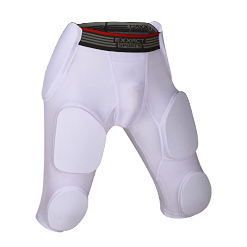 Exxact Sports Boy's & Men’s “Battle” 7 Pad Football Girdle Integrated Flex Padded Girdle