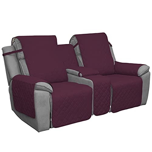 Easy-Going Loveseat Recliner Cover with Console, Reversible Couch