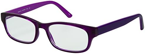 SightLine 7001 Multifocal Computer Reading Glasses. Full-Rim Designer Frame With Progressive Magnification Anti-Glare Coated Lenses (2.50, Plum)