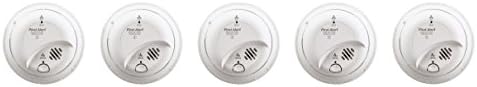 First Alert BRK SC-9120B ZgTvTs Hardwired Smoke and Carbon Monoxide Alarm with Battery Backup, 5 Units