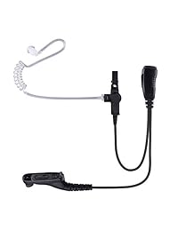 Auricular Walkix Talkie de Commixc, Auricular Walkie Talkie de tubo acústico de aire encubierto con micrófono PTT, Compatible con radios de dos vías de Motorola