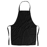 Click Down Unisex 2 Pocket Black Kitchen Apron Bib, One Size in Medium by Click Down