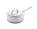 USA Pan Cookware 5-Ply Stainless Steel 7-Inch Sauce Pan with Cover, Oven and Dishwasher Safe, Made in the USA, 1.65 Quart
