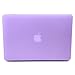 HDE Plastic Hard Shell Case and Keyboard Cover for MacBook Pro 13 with Retina Display (Models: A1425/A1502), Matte Purple