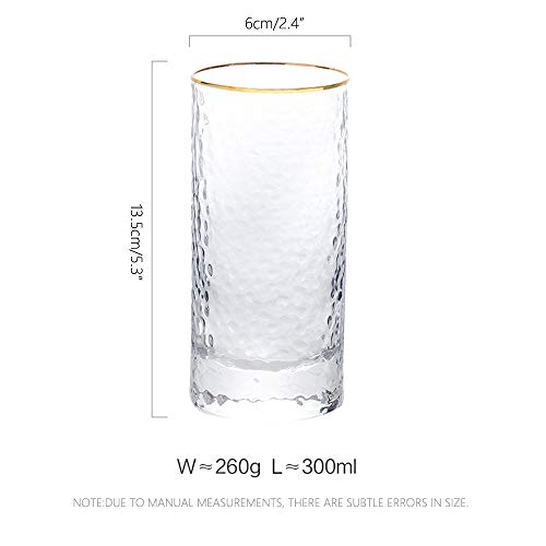 HARVESTFLY Trinkgläser aus Hochwertigem Glas, 2er Set, Wassergläser, dickwandige Saftgläser, geriffelte Gläser für… – Bild 7