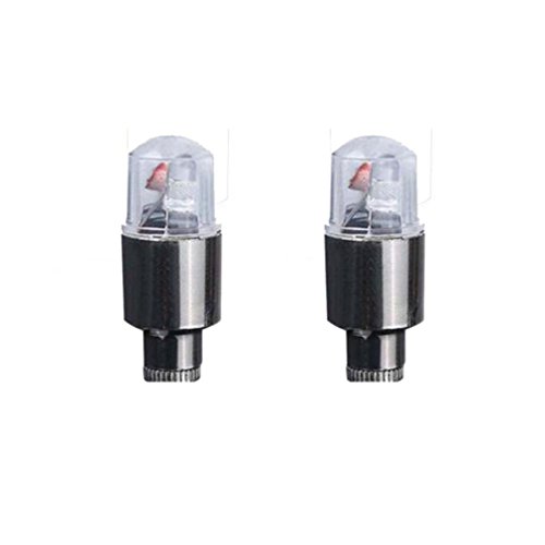 2pcs LED Tire Valve Stem Caps Neon Light Auto Accessories Bike Bicycle Car Auto KingWo (B) - Thumbnail 5
