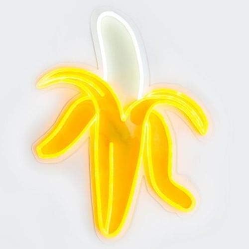 GreeneerG Neon Light Sign Bedroom Baby Room Teen's Room Decoration Wall Decor Night Light (Banana)
