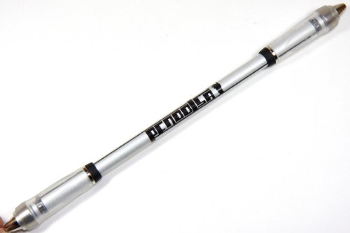 Pen Spinning Mod (Mod Name: R-stick Ellastic) Length:9inch,weight:21gram,aluminium Body and Clear Promatics Sharp Grips,sliver Ring,anyball Black Grip for Power-style Penspinner, Only pen for PenSpinning Can t Write Ballpen Made By Pendolsa