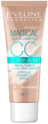 - Magical Colour Correction CC Foundation Nr 52 Medium Beige, Foundation Make Up mit SPF 15, Make-Up für alle Hauttypen, Feuchtigkeitsversorgung CC-Creme - 30 ml