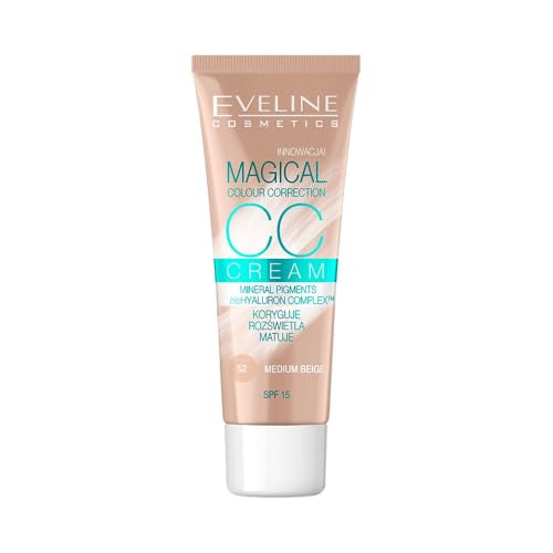 Magical Colour Correction CC Cream - Beige Medio 52, 30ml Fondotinta Multi-funzionale per Tutti i Tipi di Pelle, Idratazione Duratura e Finish Levigato