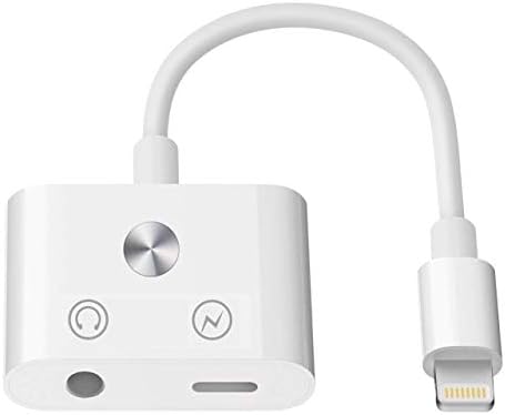 Adapter for iPhone 8, Going Dual Splitter Cable Headphones Adapter for iPhone, Compatible with All IOS (White)