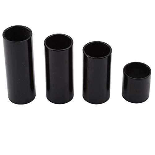 Dunnomart Useful Professional Musical Instrument Accessory Black Chromed Steel Guitar Slide Tube Fingertip Metal Slider