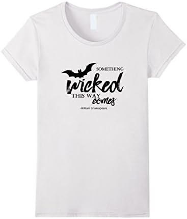 Womens Shakespeares Something Wicked Macbeth Tshirt for Halloween Medium White
