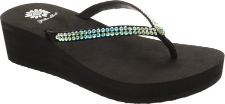yellow box turquoise flip flops
