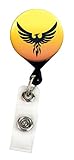 Buttonsmith® Phoenix Deluxe Retractable Badge Reel With Alligator Clip and Extra-Long 36 inch Standard Duty Cord - Made in the USA, 1 Year Warranty