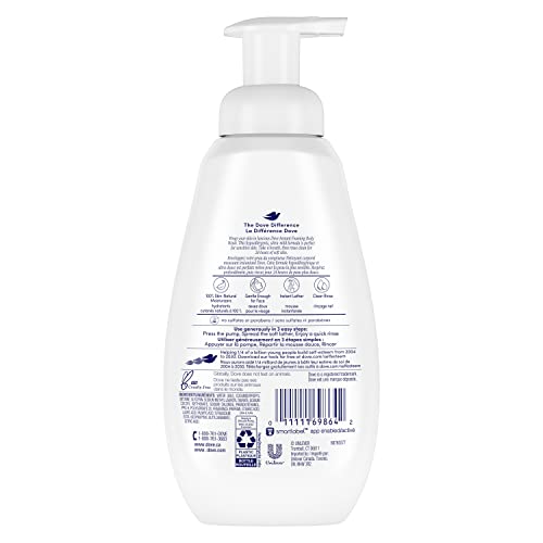 DOVE INSTANT FOAMING BODY WASH FOR SOFT, SMOOTH SKIN SENSITIVE SKIN CLEANSER THAT EFFECTIVELY WASHES AWAY BACTERIA WHILE NOURISHING YOUR SKIN 13.5 OZ