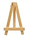 MEEDEN Mini Canvas with Easels, 24 Pack Small Stretched Canvas with Beech Wood Easels, 4 x 4 Inch Mini Canvas and 5 Inch Wood Easel Painting Kit for Acrylic Oil Small Art Projects Craft