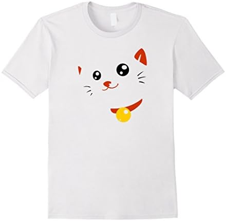 Maneki Neko (Lucky Cat) T-Shirt - Male Medium - White