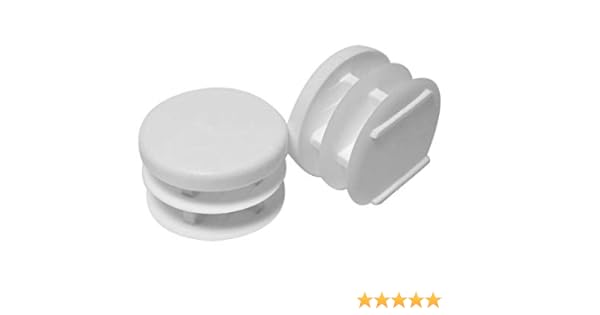 1 25 Round Insert Chair Leg Glide Protectors White Pack Of