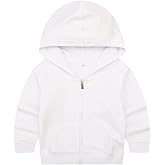 DINGDONG'S CLOSET Kid Toddler Boy Girl Solid Multi-Color Basic Cotton Hoodie Hooded Zip Up Sweatshirts Pullover Jacket