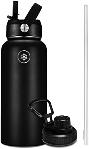 1000ml Insulated Stainless Steel Water Bottle – Double-Walled, Keeps Drinks Hot/Cold, Leak-Proof & BPA-Free (Black) - View #6