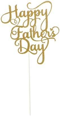 1 piece 1PCS Gold Glitter Cupcake Cake Toppers Happy Father 's Day Cake Toppers Thanksgiving Gifts Party Cake Decoration Supplies