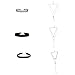 VK Accessories 3 Sets Multilayered Lace Chokers Necklace Gold Bar and Love Crystal Pedant Velvet Chokers