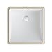 KRAUS Elavo 17-inch Square Undermount White Porcelain Ceramic Bathroom Sink with Overflow, KCU-231