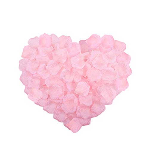 Neo LOONS 2000 Pcs Artificial Silk Rose Petals Decoration Wedding Party Color Light Pink