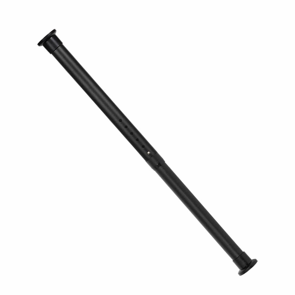 Hershii Black Expandable Shower Curtain Tension Rod Wardrobe Rail Extendable Clothes Hanging Pole Window Blackout Curtain Holder No Drilling for Bathroom Closet RV Doorway 110-310cm