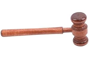 DWUWW Brown Handmade Wooden Gavel, Vintage Judge Gavel, Auction Gavels, Props and Clothing Accessories, Office Desk Accessories