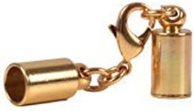 5mm (3/16") Gold Glu-N-Go End Caps, Jewelry Findings-Clasps