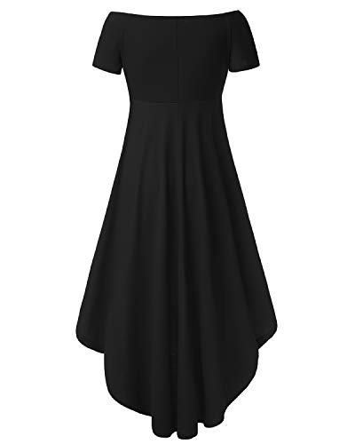Kidsform-Vestiti-da-Cocktail-Donna-Vintage-Vestiti-in-Pizzo-Elegante-Maniche-Lunghe-Spalle-Scoperte-Abito-da-Sera